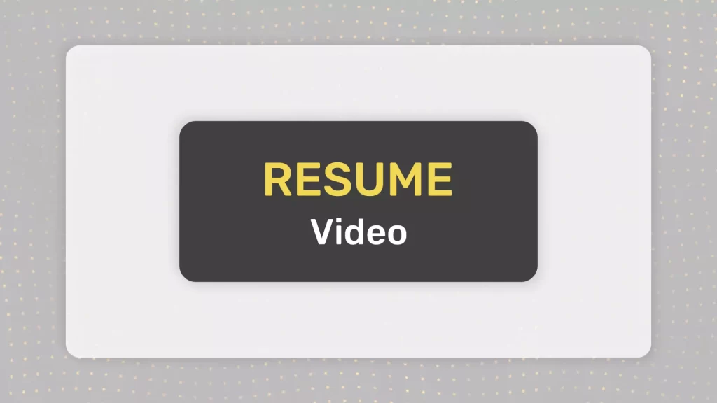 Get A Top Video Resume Now